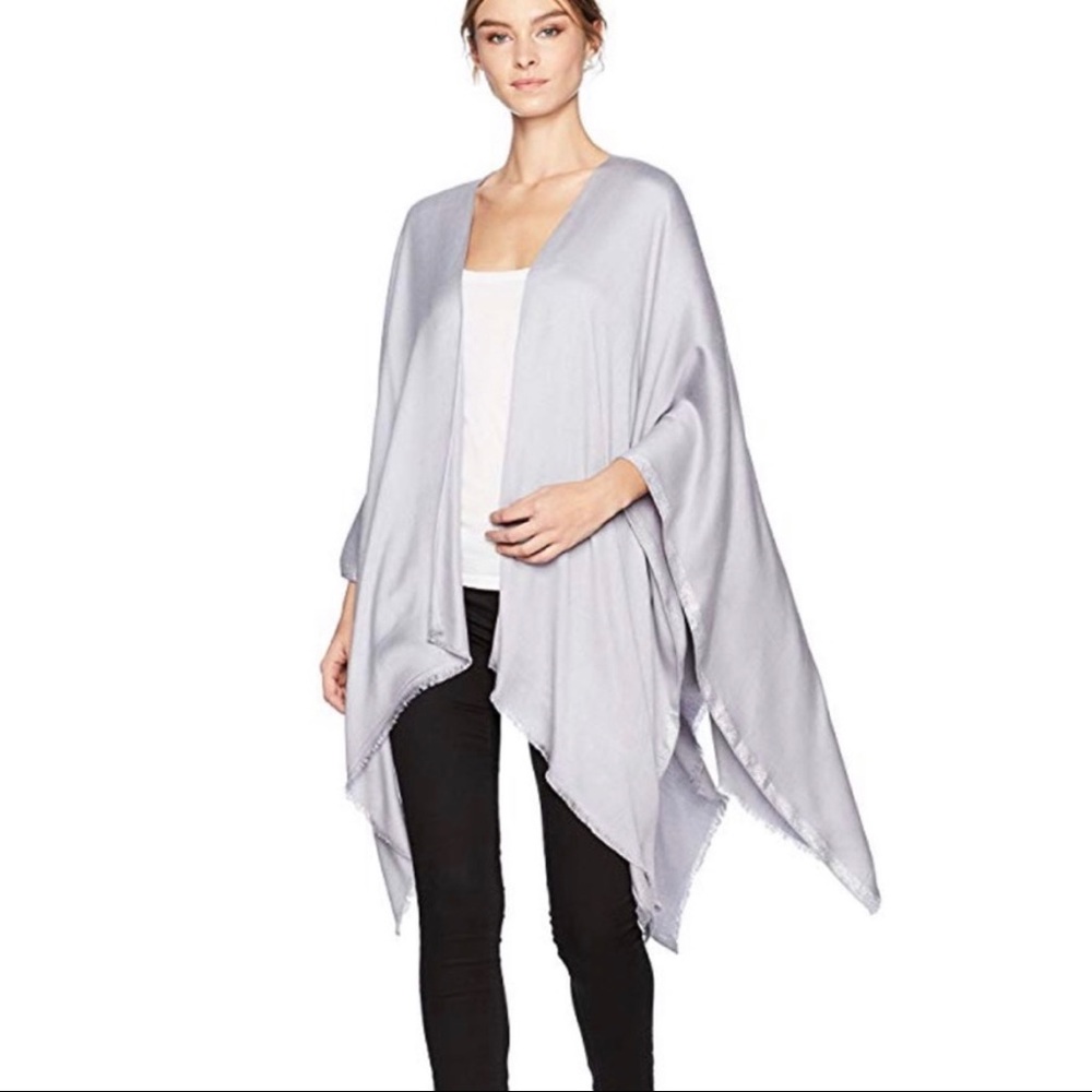 Sold! Calvin Klein Satin Shawl W. Lurex Border